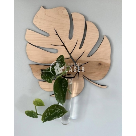 Bohemian Leaf Shaped Wall Planter Wooden Wall Mounted Plant Rack For Propagation