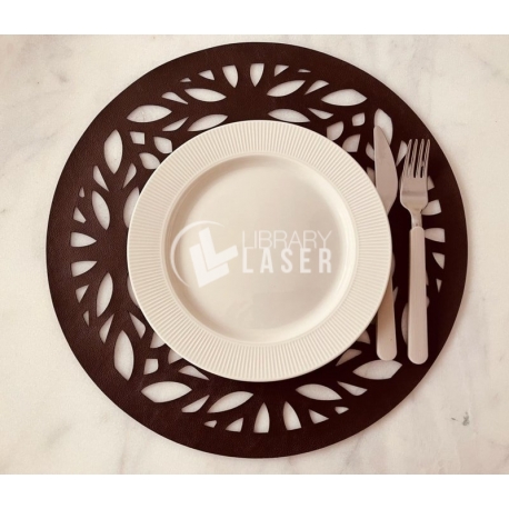 Round Leather Placemats