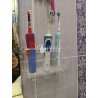 Wall mounted acrylic toothbrush holder 4mm laser cut file