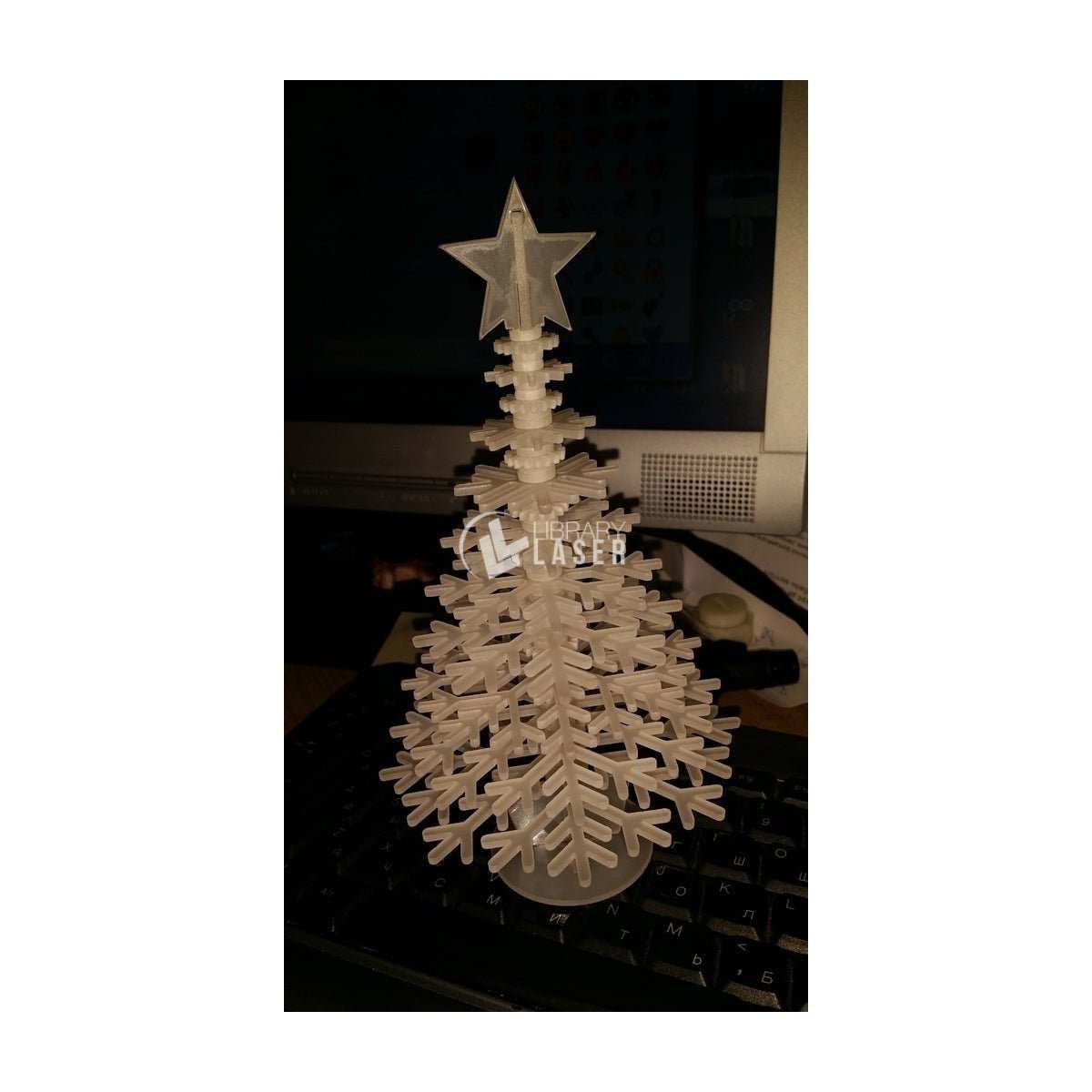 2mm acrylic Christmas tree laser cut decoration file