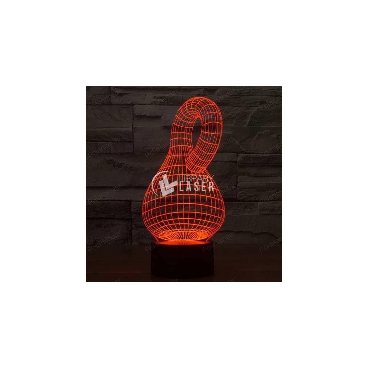 Pumpkin shaped night light laser cut lamp template