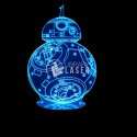 Lámpara LED 3D Robot BB8 holograma archivo láser