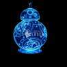 Lámpara LED 3D Robot BB8 holograma archivo láser