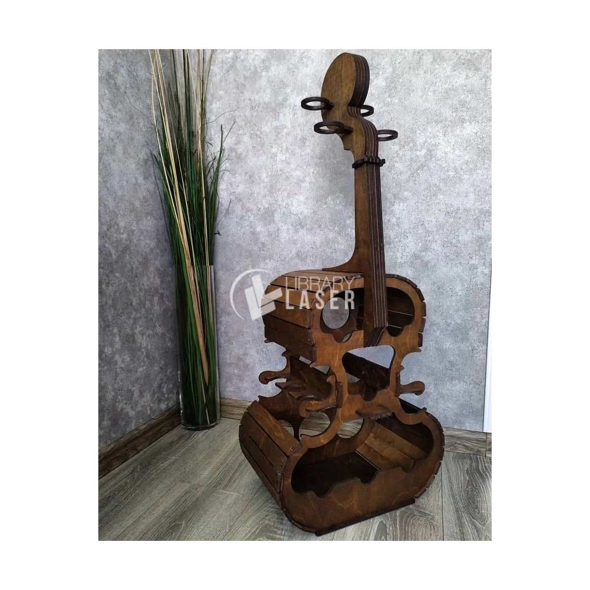Cello / Violin mini bar laser cut wooden project