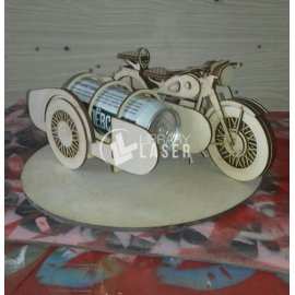 Motorcycle drink holder laser cut wood vector file