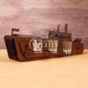 Minibar decorativo barco de madera corte archivo láser