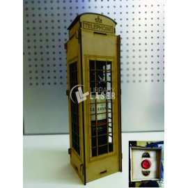 London Telephone Box wine holder laser cut dxf