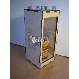 Bottle packaging box laser cut vector file
