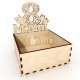 Canasta de madera para regalo Día de la Mujer corte láser