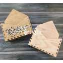 Envelope style gift box laser cut dxf vector
