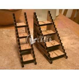 Escalera miniatura para maquetas corte archivo láser
