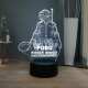 3D PUBG Winner Chicken Dinner lamp laser cut design