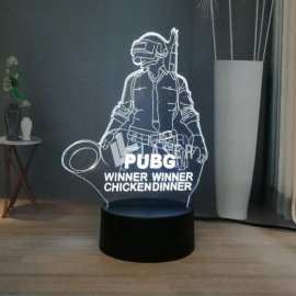 Lámpara 3D PUBG Mobile Winner Chicken Dinner archivo