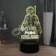 3D PUBG Winner Chicken Dinner lamp laser cut design