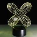 Art Knot 3D optical illusion LED lamp laser cut