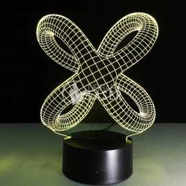 Art Knot 3D optical illusion LED lamp laser cut