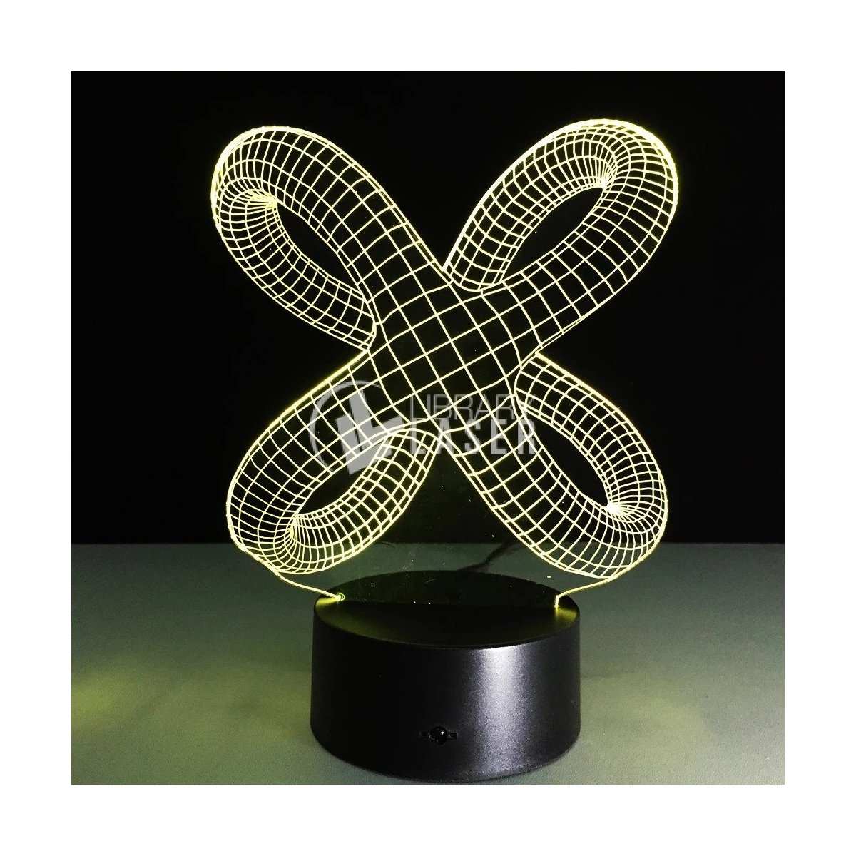 Lámpara LED 3D Nudo de Arte ilusión óptica archivo láser