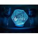 3D Icosahedron acrylic illusion lamp laser cut