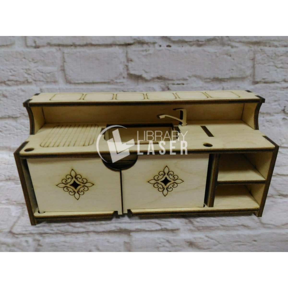 3mm dollhouse kitchen furniture laser cut file