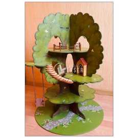 Tree house model kit laser cut wooden file