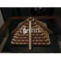 Decorative pyramid laser cut wood design