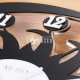 Reloj de pared Sol y Luna decoración hogar corte láser
