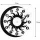 Reloj de pared Sol y Luna decoración hogar corte láser