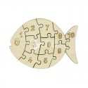 Fish shaped number puzzle preschool wood laser cut