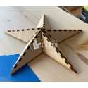 Estrella 3D decorativa para corte láser