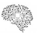 Arte de pared Cerebro circuito electrónico corte láser