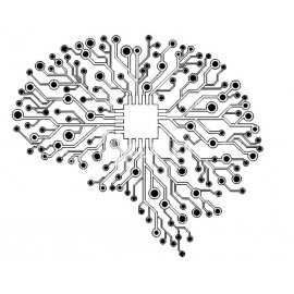 Arte de pared Cerebro circuito electrónico corte láser
