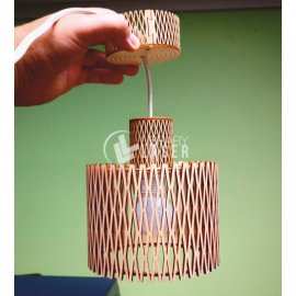 Lámpara colgante de madera archivo para láser