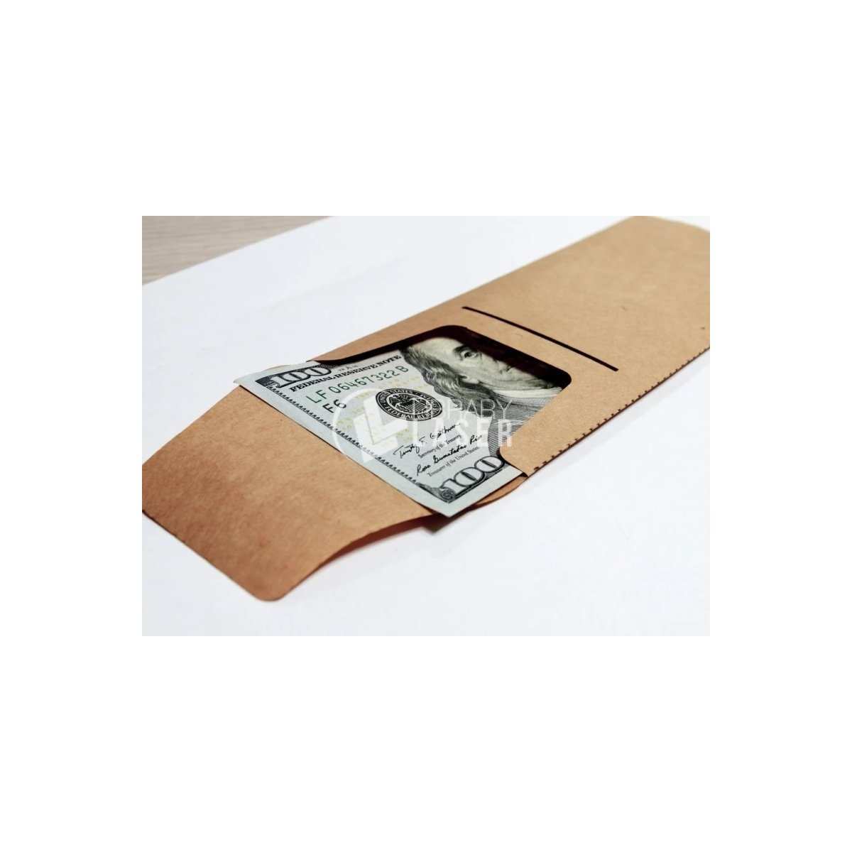 Kraft paper envelopes laser cut template