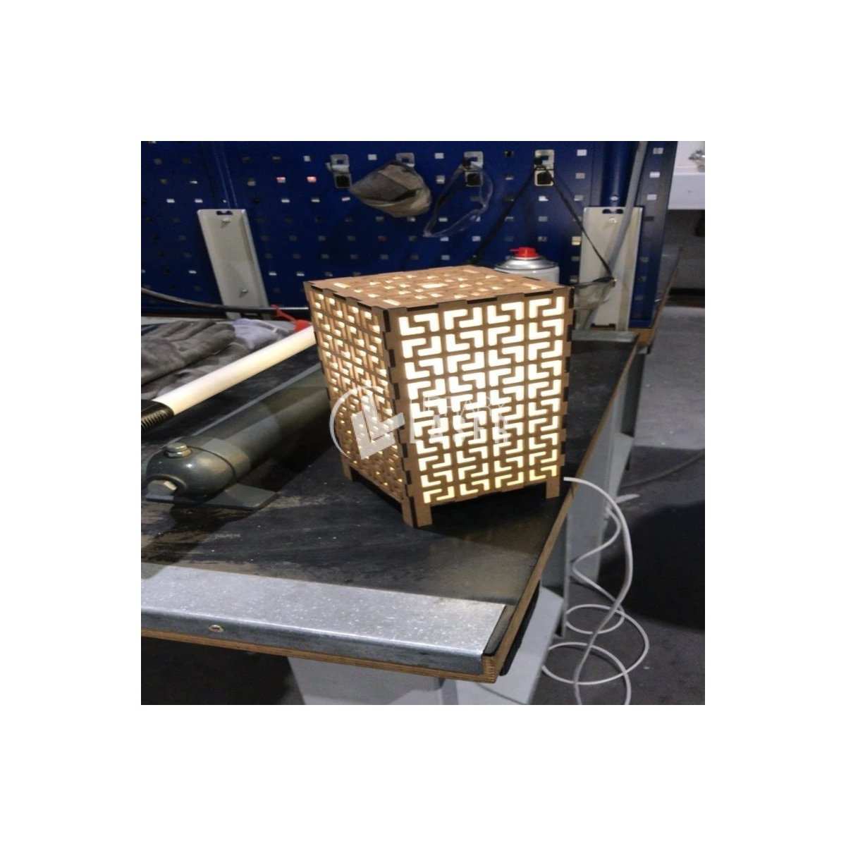 Decorative cut-out lamp laser cut design