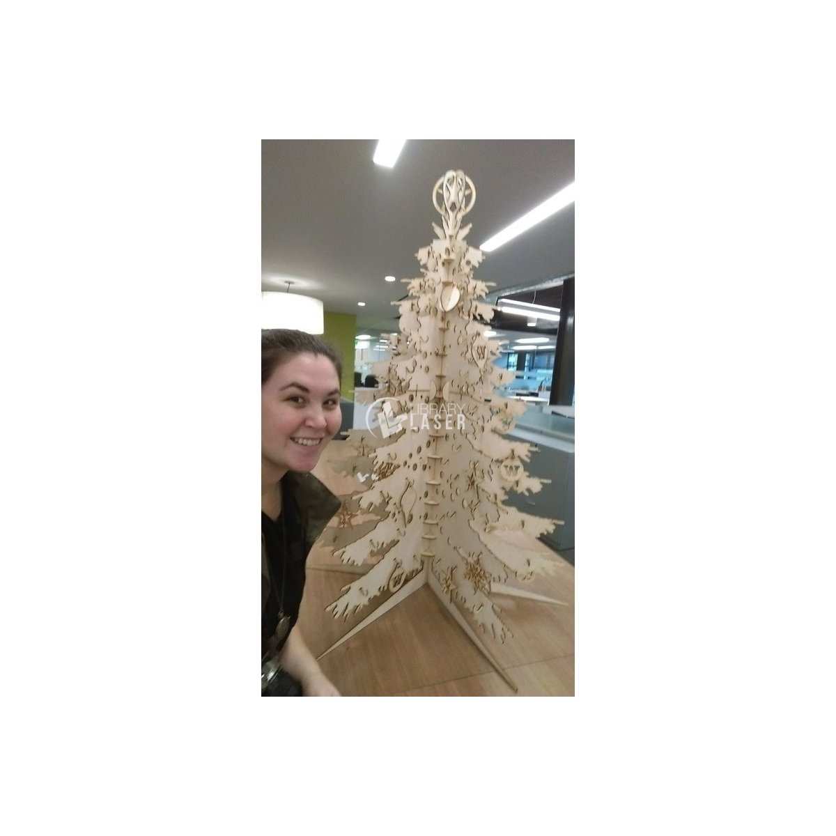 Árbol de Navidad grande archivo para láser
