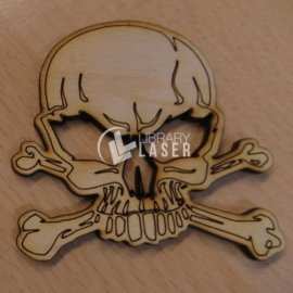 Cráneo de madera (Skull) archivo corte láser
