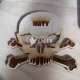 Wooden skull laser cut svg vector file