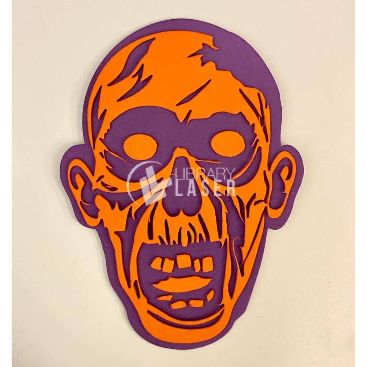 Zombie face laser cut svg vector design