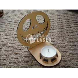 Halloween candlestick laser cut vector plan