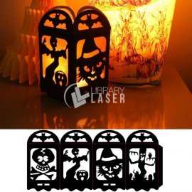 Halloween lamp laser cut dxf vector file
