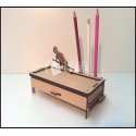 Villar pen holder laser cut vector plan