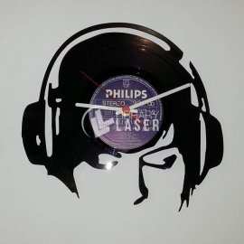 Reloj de vinilo Auriculares archivo para láser