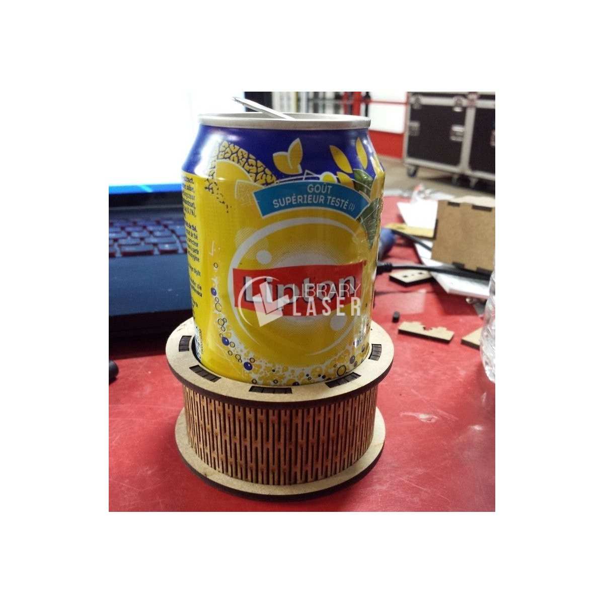 Wooden bottle / can holder laser cut dxf