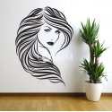 Arte de pared salón de belleza mujer archivo láser