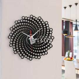 Reloj de pared espiral moderno Mandala láser