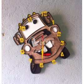Reloj de pared Tow Mater (Cars) para corte láser