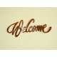 Wooden Welcome sign laser cut wood design
