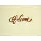 Wooden Welcome sign laser cut wood design