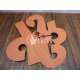 Stylish wooden wall clock laser cut vector