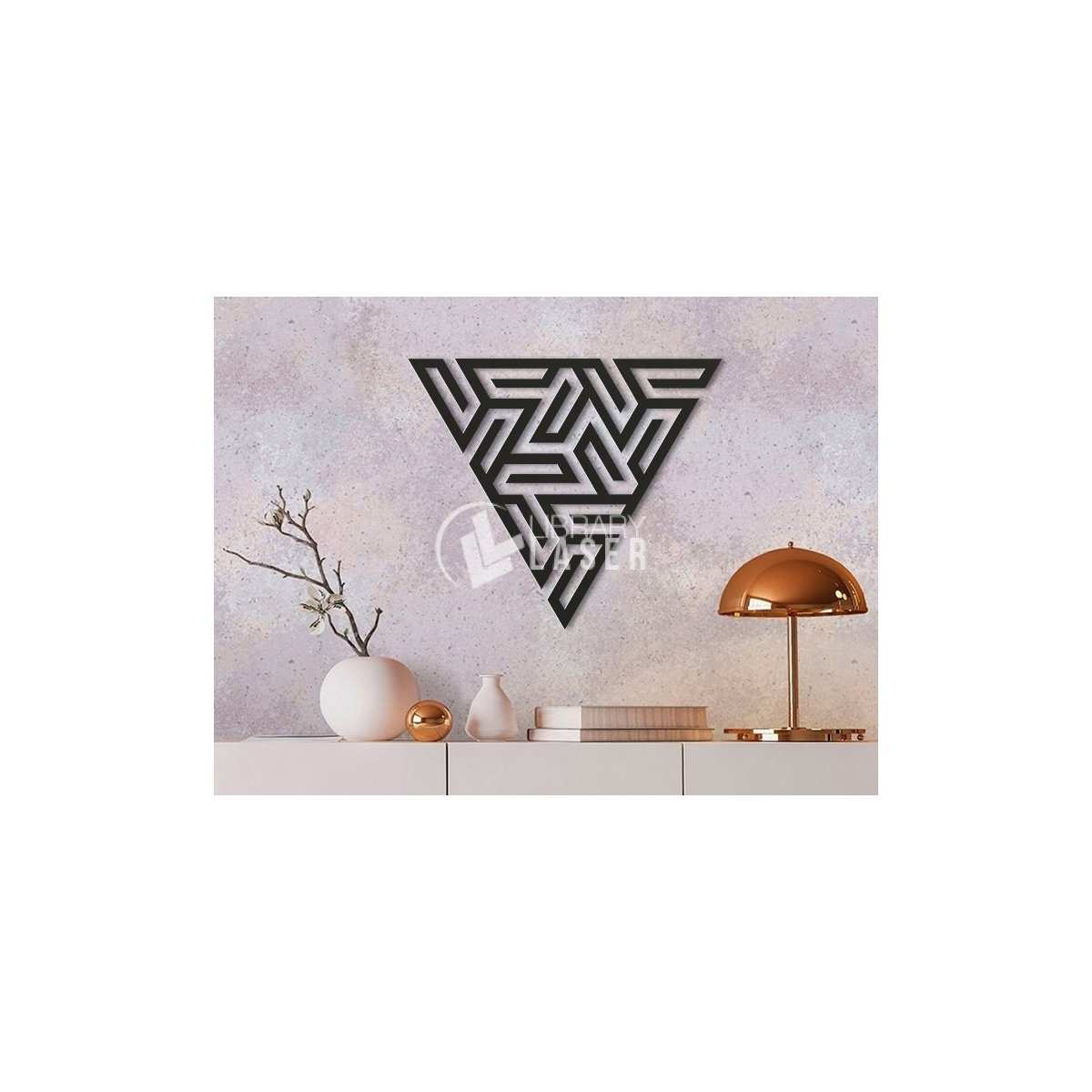 Decoración de pared triángulo abstracto láser